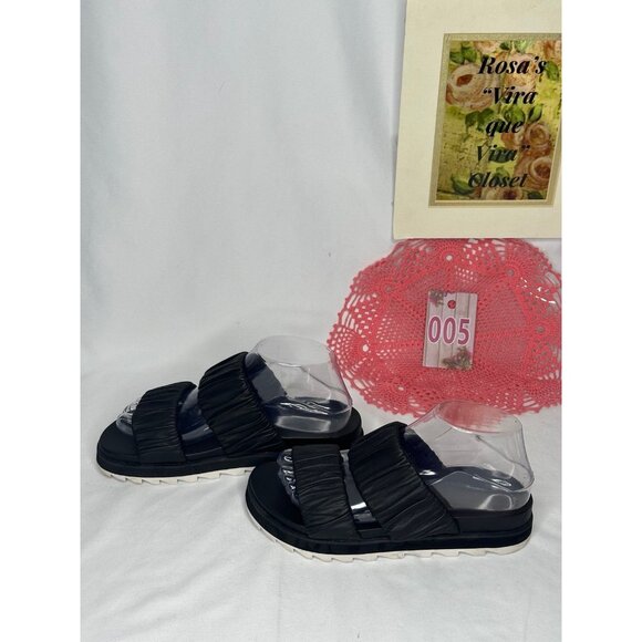 Sorel Roaming Two-Strap Black Slide Sandals Size 7 - Picture 6 of 11